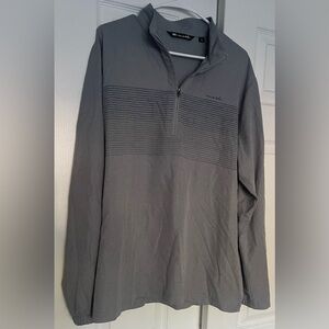 Travis Mathew Quarter Zip Golf Pullover Lightweight Gray Stripe Size Large